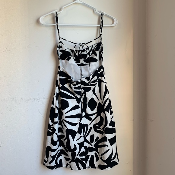 ZARA Linen Blend Printed Mini Dress - Picture 3 of 6